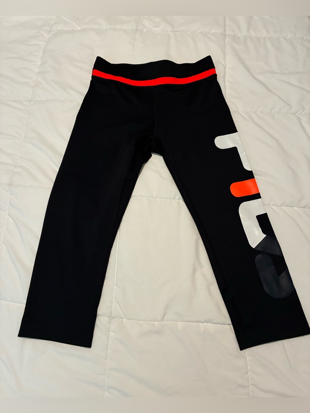 Fila Sport Black Athletic Crop Women’s Leggings Size M NWOT